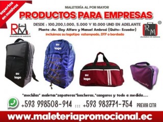 Confección de Mochilas y Maletas Publicitarias en Quito