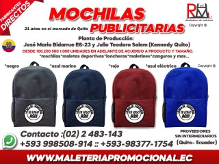 Personalizacion de Mochilas Publicitarias 2026
